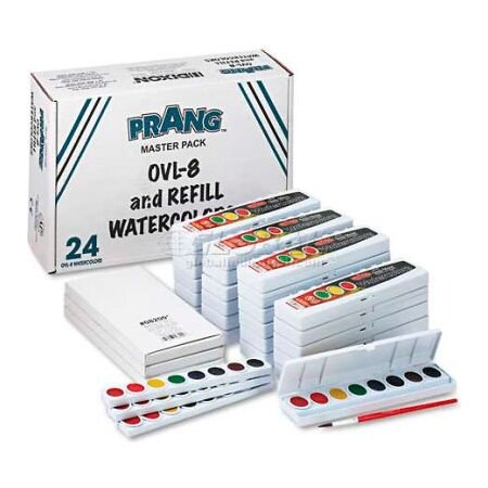 Dixon Ticonderoga Prang DIX08020 Professional Watercolors, 8 Assorted Colors, Masterpack, 36/Set DIX08020***